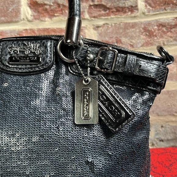 EUC Limited Edition Coach Madison Sophia
Ocelot Crossbody Bag in Black Sequins - Picture 9 of 13